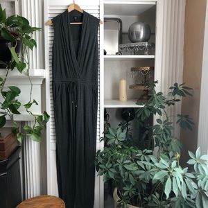 Charcoal Gray Dressy Jumpsuit